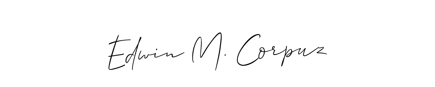 How to make Edwin M. Corpuz signature? Allison_Script is a professional autograph style. Create handwritten signature for Edwin M. Corpuz name. Edwin M. Corpuz signature style 2 images and pictures png