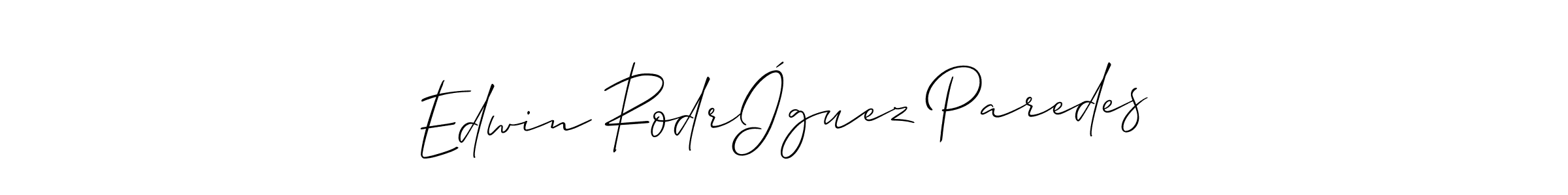 Use a signature maker to create a handwritten signature online. With this signature software, you can design (Allison_Script) your own signature for name Edwin RodrÍguez Paredes. Edwin RodrÍguez Paredes signature style 2 images and pictures png