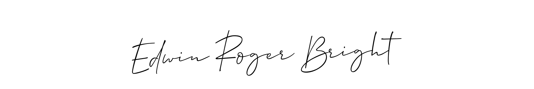 Edwin Roger Bright stylish signature style. Best Handwritten Sign (Allison_Script) for my name. Handwritten Signature Collection Ideas for my name Edwin Roger Bright. Edwin Roger Bright signature style 2 images and pictures png