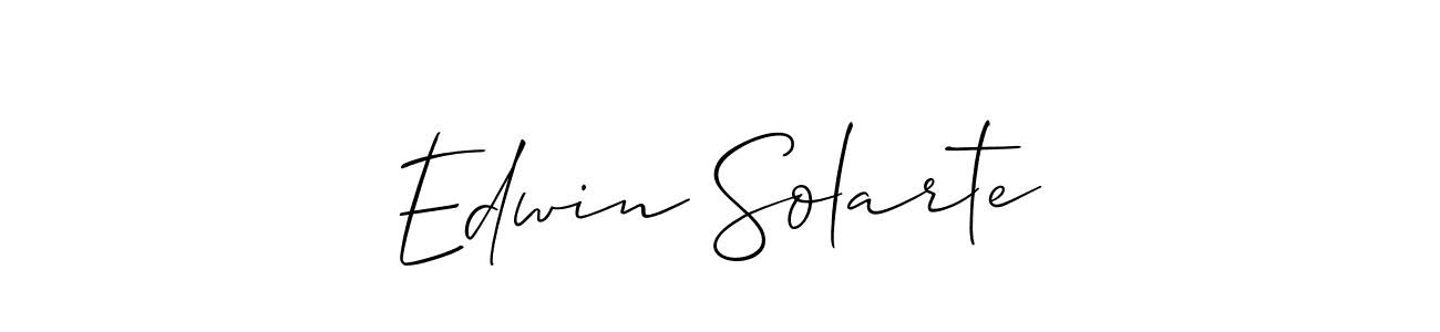 Use a signature maker to create a handwritten signature online. With this signature software, you can design (Allison_Script) your own signature for name Edwin Solarte. Edwin Solarte signature style 2 images and pictures png