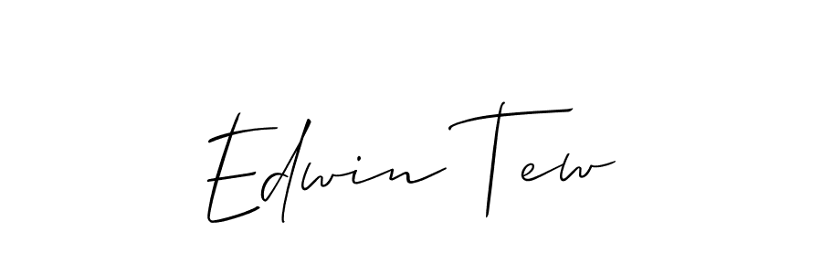 Make a beautiful signature design for name Edwin Tew. With this signature (Allison_Script) style, you can create a handwritten signature for free. Edwin Tew signature style 2 images and pictures png