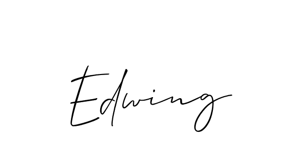 How to Draw Edwing signature style? Allison_Script is a latest design signature styles for name Edwing. Edwing signature style 2 images and pictures png