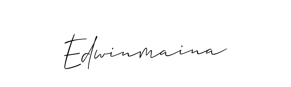Also You can easily find your signature by using the search form. We will create Edwinmaina name handwritten signature images for you free of cost using Allison_Script sign style. Edwinmaina signature style 2 images and pictures png