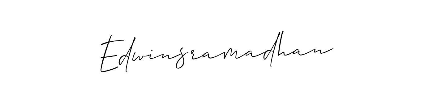 Make a beautiful signature design for name Edwinsramadhan. With this signature (Allison_Script) style, you can create a handwritten signature for free. Edwinsramadhan signature style 2 images and pictures png