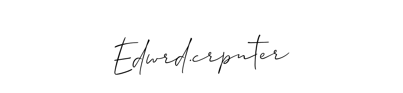 Allison_Script is a professional signature style that is perfect for those who want to add a touch of class to their signature. It is also a great choice for those who want to make their signature more unique. Get Edwrd.crpnter name to fancy signature for free. Edwrd.crpnter signature style 2 images and pictures png