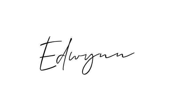 Design your own signature with our free online signature maker. With this signature software, you can create a handwritten (Allison_Script) signature for name Edwynn. Edwynn signature style 2 images and pictures png