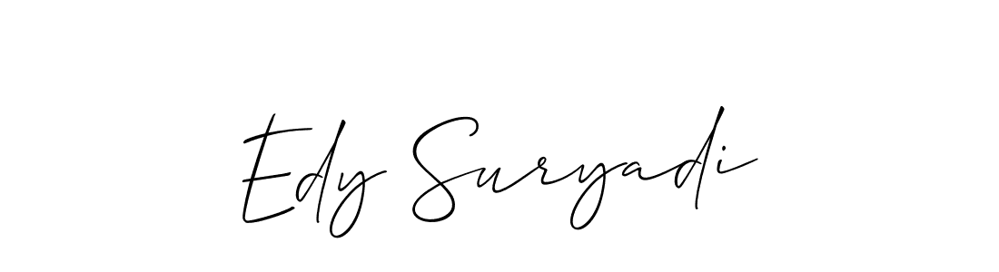 The best way (Allison_Script) to make a short signature is to pick only two or three words in your name. The name Edy Suryadi include a total of six letters. For converting this name. Edy Suryadi signature style 2 images and pictures png
