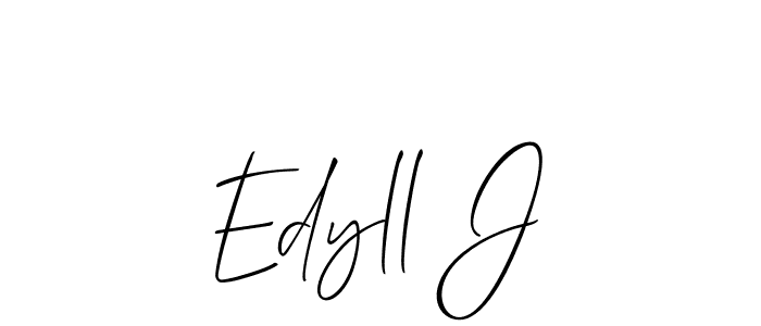 Edyll J stylish signature style. Best Handwritten Sign (Allison_Script) for my name. Handwritten Signature Collection Ideas for my name Edyll J. Edyll J signature style 2 images and pictures png