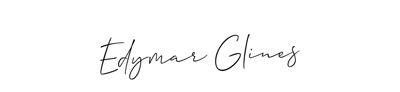 Create a beautiful signature design for name Edymar Glines. With this signature (Allison_Script) fonts, you can make a handwritten signature for free. Edymar Glines signature style 2 images and pictures png