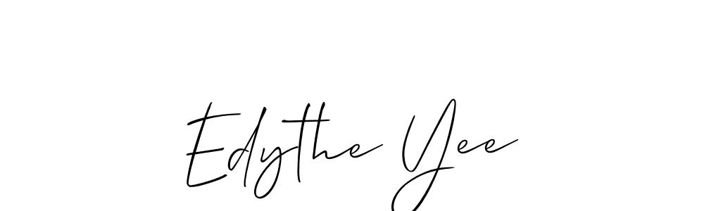 Allison_Script is a professional signature style that is perfect for those who want to add a touch of class to their signature. It is also a great choice for those who want to make their signature more unique. Get Edythe Yee name to fancy signature for free. Edythe Yee signature style 2 images and pictures png