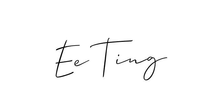 How to Draw Ee Ting signature style? Allison_Script is a latest design signature styles for name Ee Ting. Ee Ting signature style 2 images and pictures png