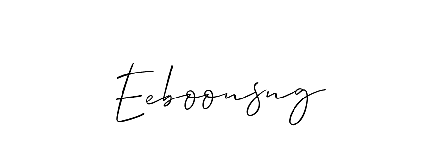 if you are searching for the best signature style for your name Eeboonsng. so please give up your signature search. here we have designed multiple signature styles  using Allison_Script. Eeboonsng signature style 2 images and pictures png