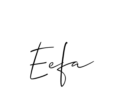 How to make Eefa name signature. Use Allison_Script style for creating short signs online. This is the latest handwritten sign. Eefa signature style 2 images and pictures png