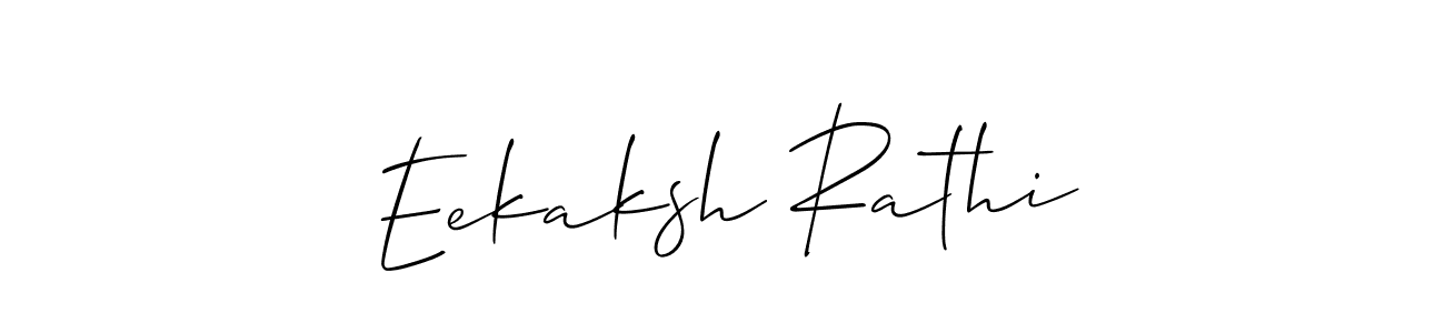 Design your own signature with our free online signature maker. With this signature software, you can create a handwritten (Allison_Script) signature for name Eekaksh Rathi. Eekaksh Rathi signature style 2 images and pictures png