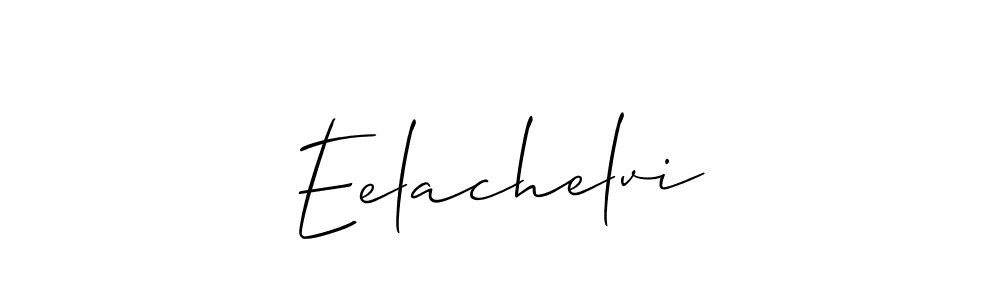 Make a beautiful signature design for name Eelachelvi. With this signature (Allison_Script) style, you can create a handwritten signature for free. Eelachelvi signature style 2 images and pictures png