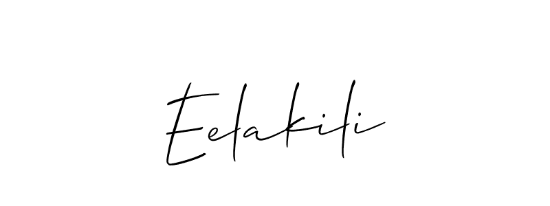 Make a beautiful signature design for name Eelakili. With this signature (Allison_Script) style, you can create a handwritten signature for free. Eelakili signature style 2 images and pictures png