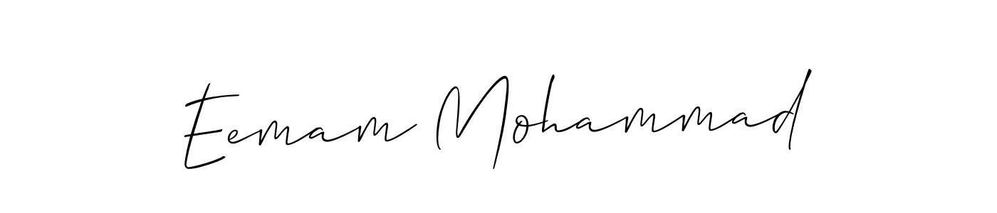 Similarly Allison_Script is the best handwritten signature design. Signature creator online .You can use it as an online autograph creator for name Eemam Mohammad. Eemam Mohammad signature style 2 images and pictures png