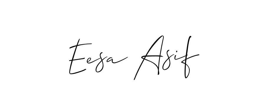 Design your own signature with our free online signature maker. With this signature software, you can create a handwritten (Allison_Script) signature for name Eesa Asif. Eesa Asif signature style 2 images and pictures png