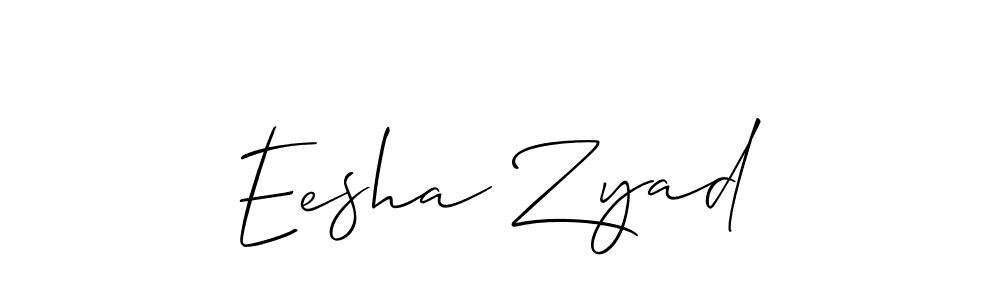 Once you've used our free online signature maker to create your best signature Allison_Script style, it's time to enjoy all of the benefits that Eesha Zyad name signing documents. Eesha Zyad signature style 2 images and pictures png