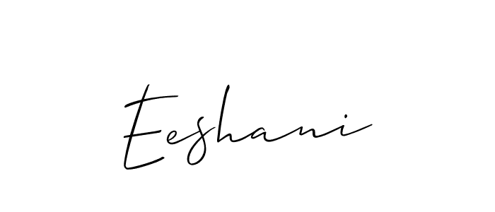 How to make Eeshani name signature. Use Allison_Script style for creating short signs online. This is the latest handwritten sign. Eeshani signature style 2 images and pictures png