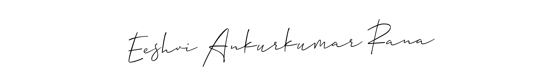 You should practise on your own different ways (Allison_Script) to write your name (Eeshvi Ankurkumar Rana) in signature. don't let someone else do it for you. Eeshvi Ankurkumar Rana signature style 2 images and pictures png