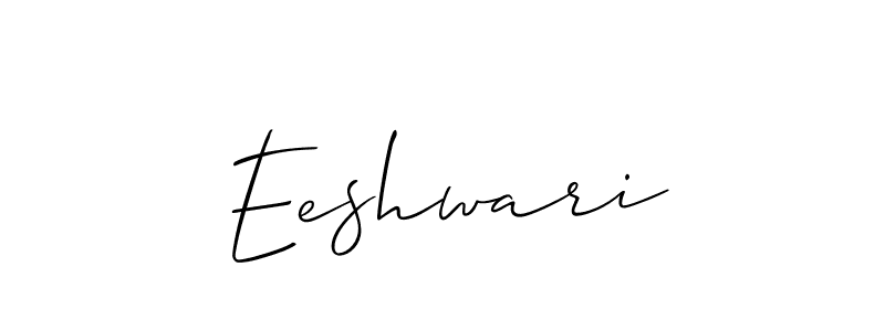 Design your own signature with our free online signature maker. With this signature software, you can create a handwritten (Allison_Script) signature for name Eeshwari. Eeshwari signature style 2 images and pictures png
