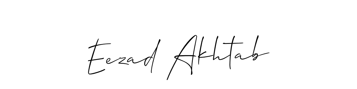 Make a beautiful signature design for name Eezad Akhtab. Use this online signature maker to create a handwritten signature for free. Eezad Akhtab signature style 2 images and pictures png