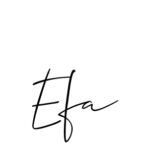 Also we have Efa name is the best signature style. Create professional handwritten signature collection using Allison_Script autograph style. Efa signature style 2 images and pictures png