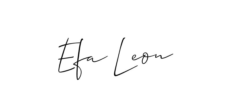 This is the best signature style for the Efa Leon name. Also you like these signature font (Allison_Script). Mix name signature. Efa Leon signature style 2 images and pictures png