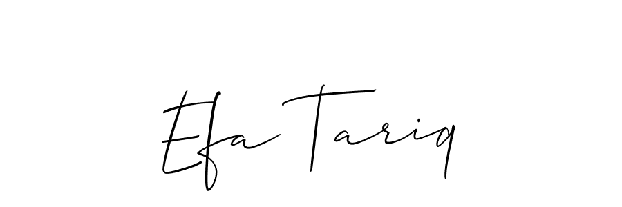 Also we have Efa Tariq name is the best signature style. Create professional handwritten signature collection using Allison_Script autograph style. Efa Tariq signature style 2 images and pictures png