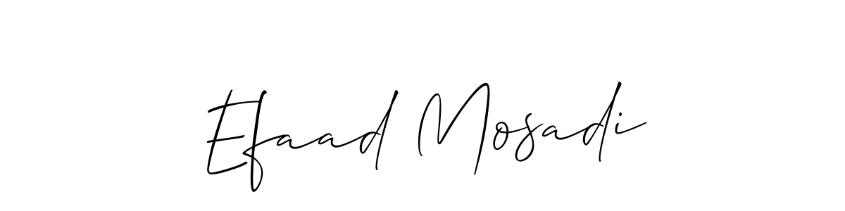 How to Draw Efaad Mosadi signature style? Allison_Script is a latest design signature styles for name Efaad Mosadi. Efaad Mosadi signature style 2 images and pictures png