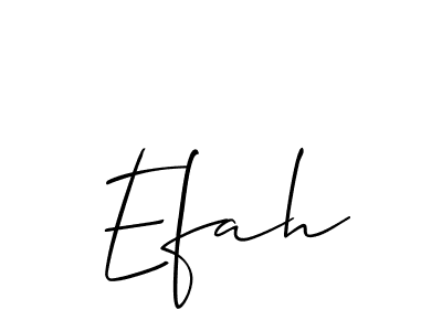 You should practise on your own different ways (Allison_Script) to write your name (Efah) in signature. don't let someone else do it for you. Efah signature style 2 images and pictures png