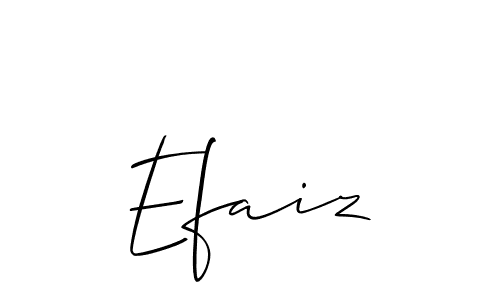 Allison_Script is a professional signature style that is perfect for those who want to add a touch of class to their signature. It is also a great choice for those who want to make their signature more unique. Get Efaiz name to fancy signature for free. Efaiz signature style 2 images and pictures png