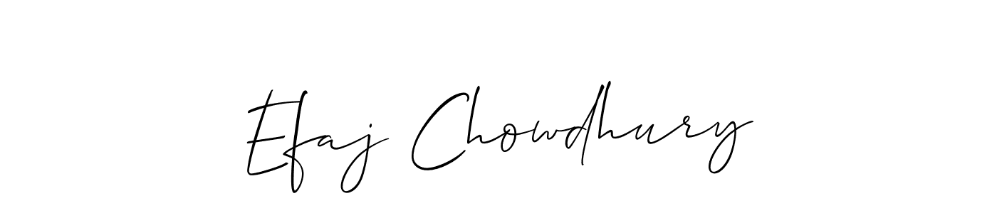 Create a beautiful signature design for name Efaj Chowdhury. With this signature (Allison_Script) fonts, you can make a handwritten signature for free. Efaj Chowdhury signature style 2 images and pictures png
