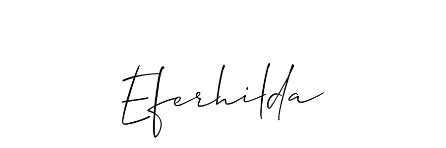 Make a short Eferhilda signature style. Manage your documents anywhere anytime using Allison_Script. Create and add eSignatures, submit forms, share and send files easily. Eferhilda signature style 2 images and pictures png