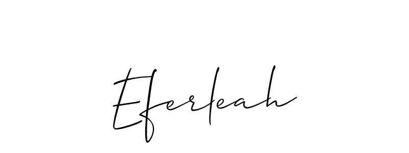 Also You can easily find your signature by using the search form. We will create Eferleah name handwritten signature images for you free of cost using Allison_Script sign style. Eferleah signature style 2 images and pictures png