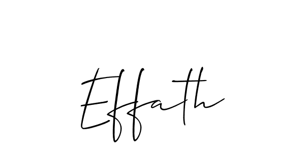 Use a signature maker to create a handwritten signature online. With this signature software, you can design (Allison_Script) your own signature for name Effath. Effath signature style 2 images and pictures png