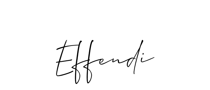 Use a signature maker to create a handwritten signature online. With this signature software, you can design (Allison_Script) your own signature for name Effendi. Effendi signature style 2 images and pictures png