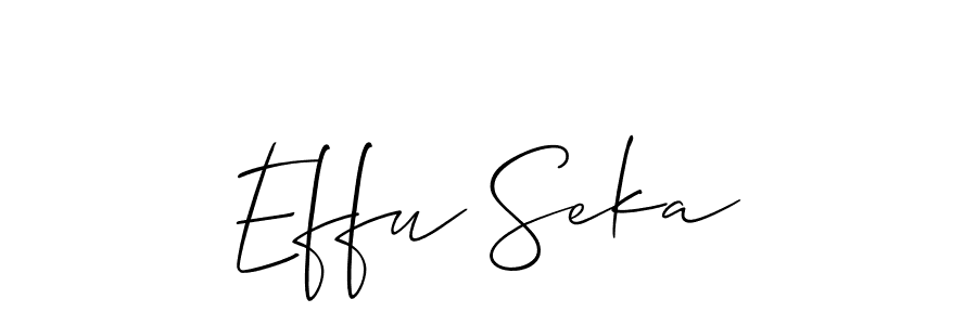 Use a signature maker to create a handwritten signature online. With this signature software, you can design (Allison_Script) your own signature for name Effu Seka. Effu Seka signature style 2 images and pictures png