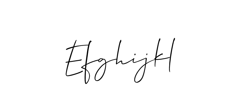 Make a beautiful signature design for name Efghijkl. With this signature (Allison_Script) style, you can create a handwritten signature for free. Efghijkl signature style 2 images and pictures png