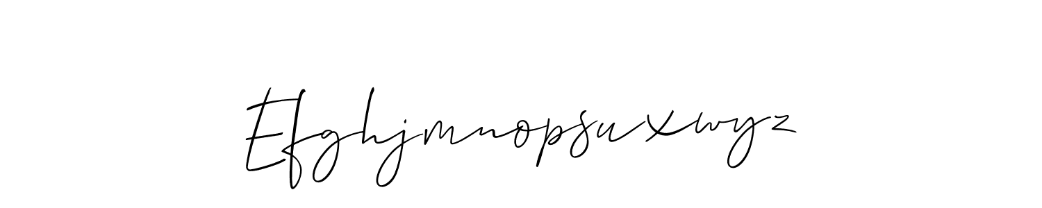 Create a beautiful signature design for name Efghjmnopsuxwyz. With this signature (Allison_Script) fonts, you can make a handwritten signature for free. Efghjmnopsuxwyz signature style 2 images and pictures png