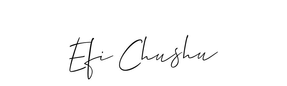 Best and Professional Signature Style for Efi Chushu. Allison_Script Best Signature Style Collection. Efi Chushu signature style 2 images and pictures png