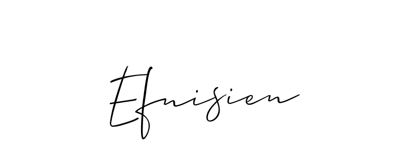 How to make Efnisien name signature. Use Allison_Script style for creating short signs online. This is the latest handwritten sign. Efnisien signature style 2 images and pictures png