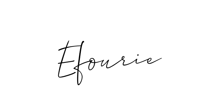 It looks lik you need a new signature style for name Efourie. Design unique handwritten (Allison_Script) signature with our free signature maker in just a few clicks. Efourie signature style 2 images and pictures png