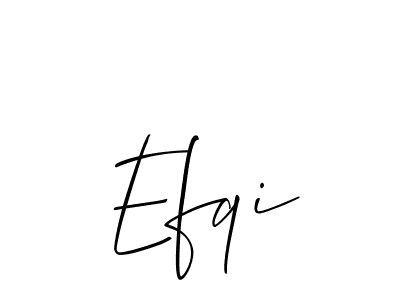 You should practise on your own different ways (Allison_Script) to write your name (Efqi) in signature. don't let someone else do it for you. Efqi signature style 2 images and pictures png