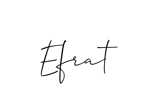 Use a signature maker to create a handwritten signature online. With this signature software, you can design (Allison_Script) your own signature for name Efrat. Efrat signature style 2 images and pictures png