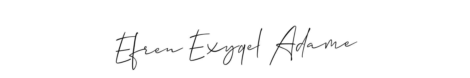 Also we have Efren Exyqel Adame name is the best signature style. Create professional handwritten signature collection using Allison_Script autograph style. Efren Exyqel Adame signature style 2 images and pictures png