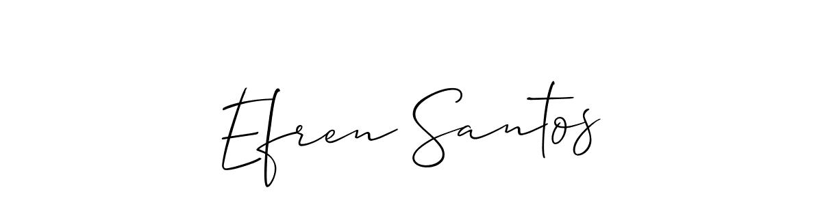 if you are searching for the best signature style for your name Efren Santos. so please give up your signature search. here we have designed multiple signature styles  using Allison_Script. Efren Santos signature style 2 images and pictures png