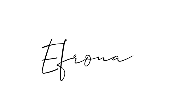 Design your own signature with our free online signature maker. With this signature software, you can create a handwritten (Allison_Script) signature for name Efrona. Efrona signature style 2 images and pictures png