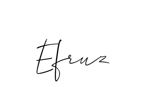 Design your own signature with our free online signature maker. With this signature software, you can create a handwritten (Allison_Script) signature for name Efruz. Efruz signature style 2 images and pictures png